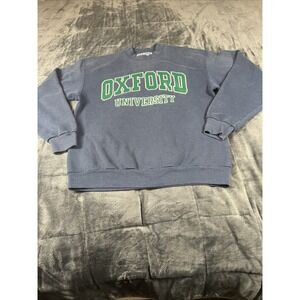 Vintage Oxford University Made in England Navy‎ Blue Sweatshirt Men's Size M